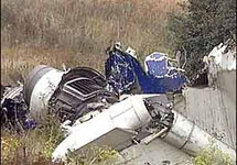 Крушение российского самолета. Фото с сайта BBC