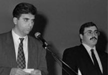 Леонид Невзлин (слева) и Михаил Ходорковский. Фото Photoxpress