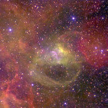 Туманность возле звезды типа Вольфа-Райе BAT99-2 в Большом Магеллановом облаке. Фото ESO с сайта www.spaceflightnow.com