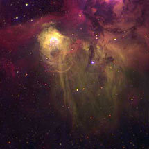 Самая таинственная туманность N44C в Большом Магеллановом облаке. Фото ESO с сайта www.spaceflightnow.com
