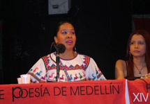 Анхелика Ортис Лопес, поэтесса из  мексиканского племени уичолей. Фото Анны Школьник
